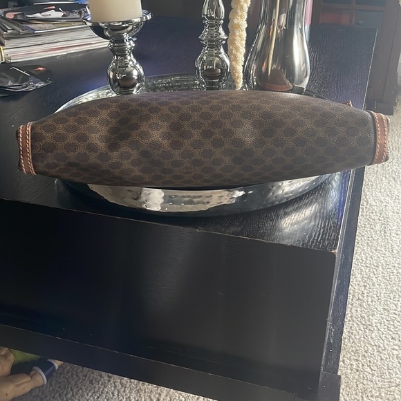 Authentic Vintage Celine Brown Macadam PVC Canvas and Leather Clutch Bag Large - Picture 8 of 13